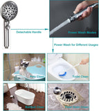 Handheld Shower Head with On Off Switch 8-Mode High Pressure Showerhead with 79 Inches Extra-long Stainless Steel Hose