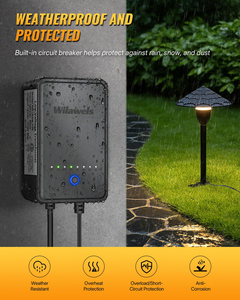 All-in-One LED Low Voltage Landscape Lighting Kit, 8-Pack LED Pathway Lights with Transformer, 100FT Wire