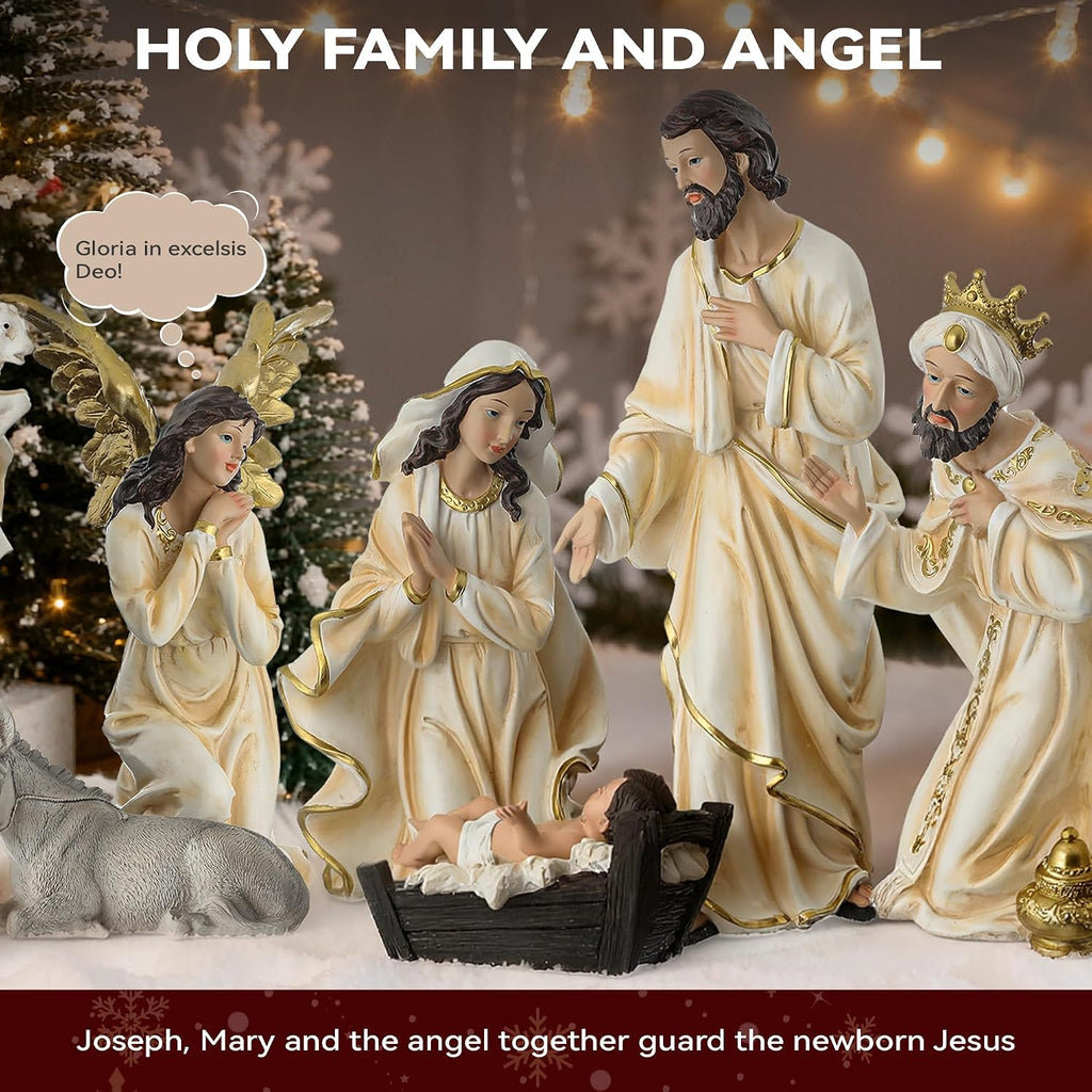 15in Large Nativity Sets & Figures, 12-Piece Nativity Set Indoor