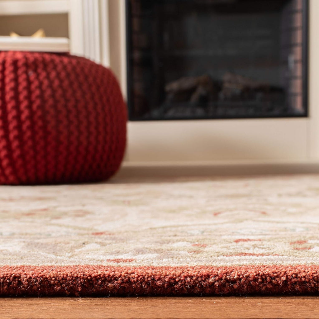 Anatolia Area Rug - 9' x 12', Beige & Rust, Handmade Traditional Oriental Wool