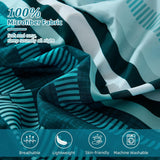 Dobuyly Teal Queen Comforter Set 7 Pieces