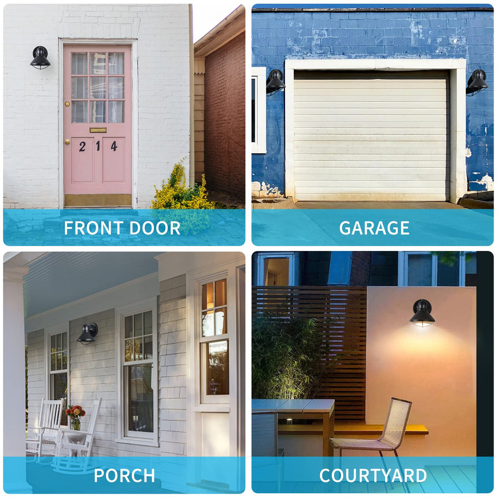 Dusk to Dawn Motion Sensor Outdoor LED Porch Wall Light Fixture