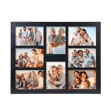 5x7 Picture Frame Collage for Wall Decor-Large Size 8 Openings Black