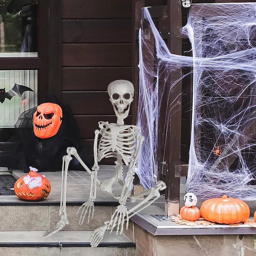 3ft Halloween Skeleton Human Full Body Skeleton Decorations for Halloween Party Haunted House Supplies (1pc)