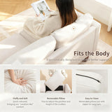 Mid Century Modern Couches for Living Room, 89" Comfy Couch Sofa with 3-Seater Deep Seats