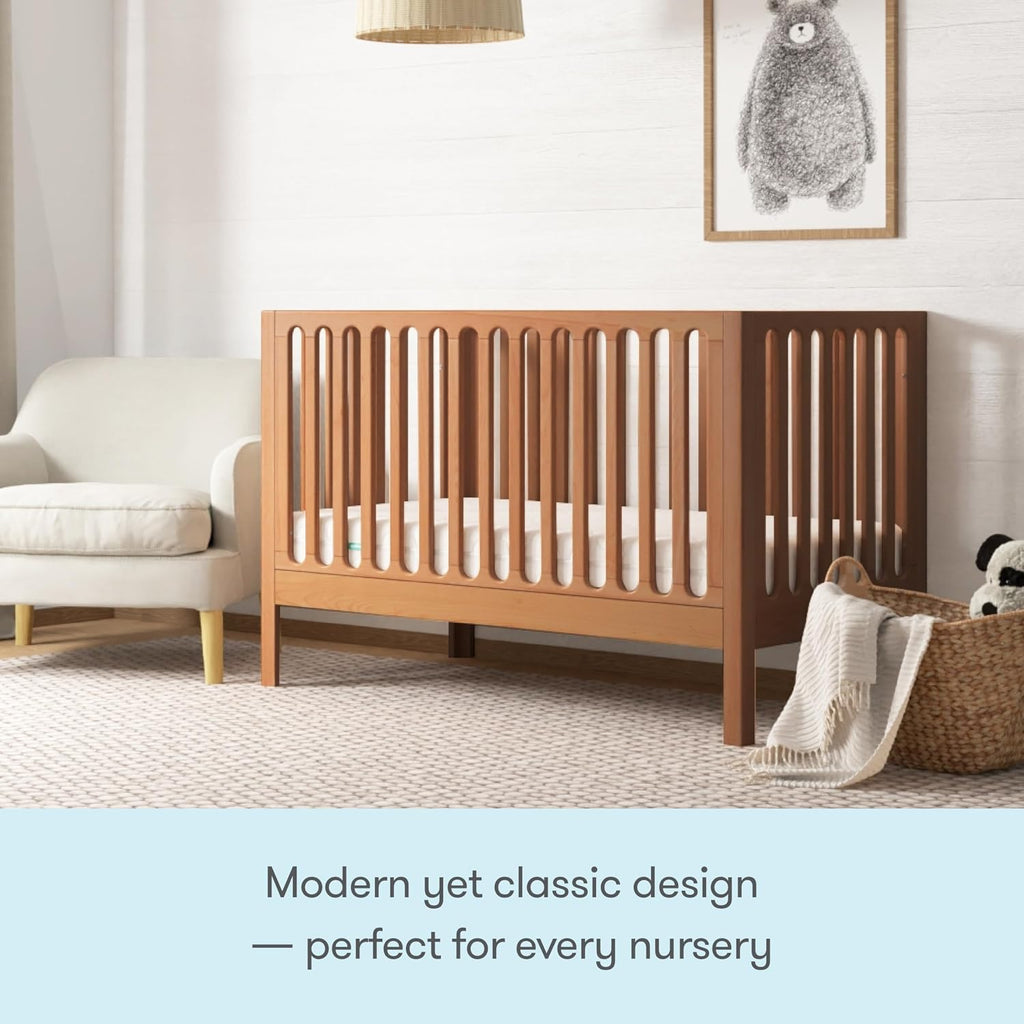 Galileo 3-in-1 Convertible Standard Crib - Chestnut | Standard Crib, 3-in-1 Convertible, Toddler Bed Conversion Kit
