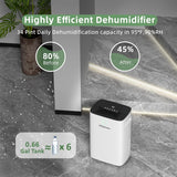 30 Pint Dehumidifiers for Home and Basements, with 3 Working Modes, Overflow Protection