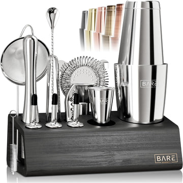 Mixology Bartender Kit Bar Set | 14-Piece Cocktail Shaker Set | Martini Barware Mixing Tools Bartending | Incl. 35 - Set of 14