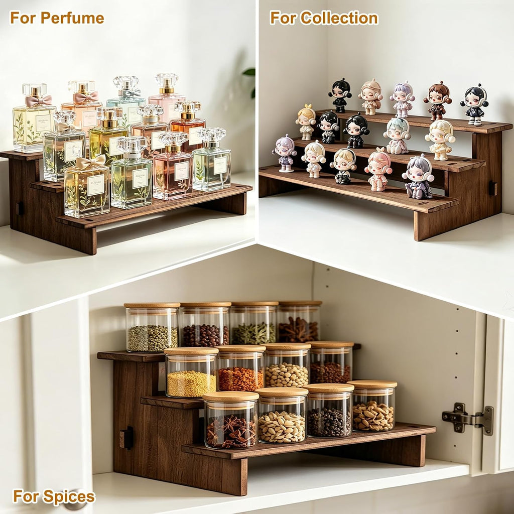 3 Tier Cupcake Stand Wood - 30s Quick Assembly, Easy Carry&Store