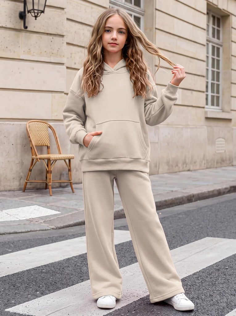 Girls 2 Piece Outfits Oversized Sweatsuit Set Tracksuits for Girl