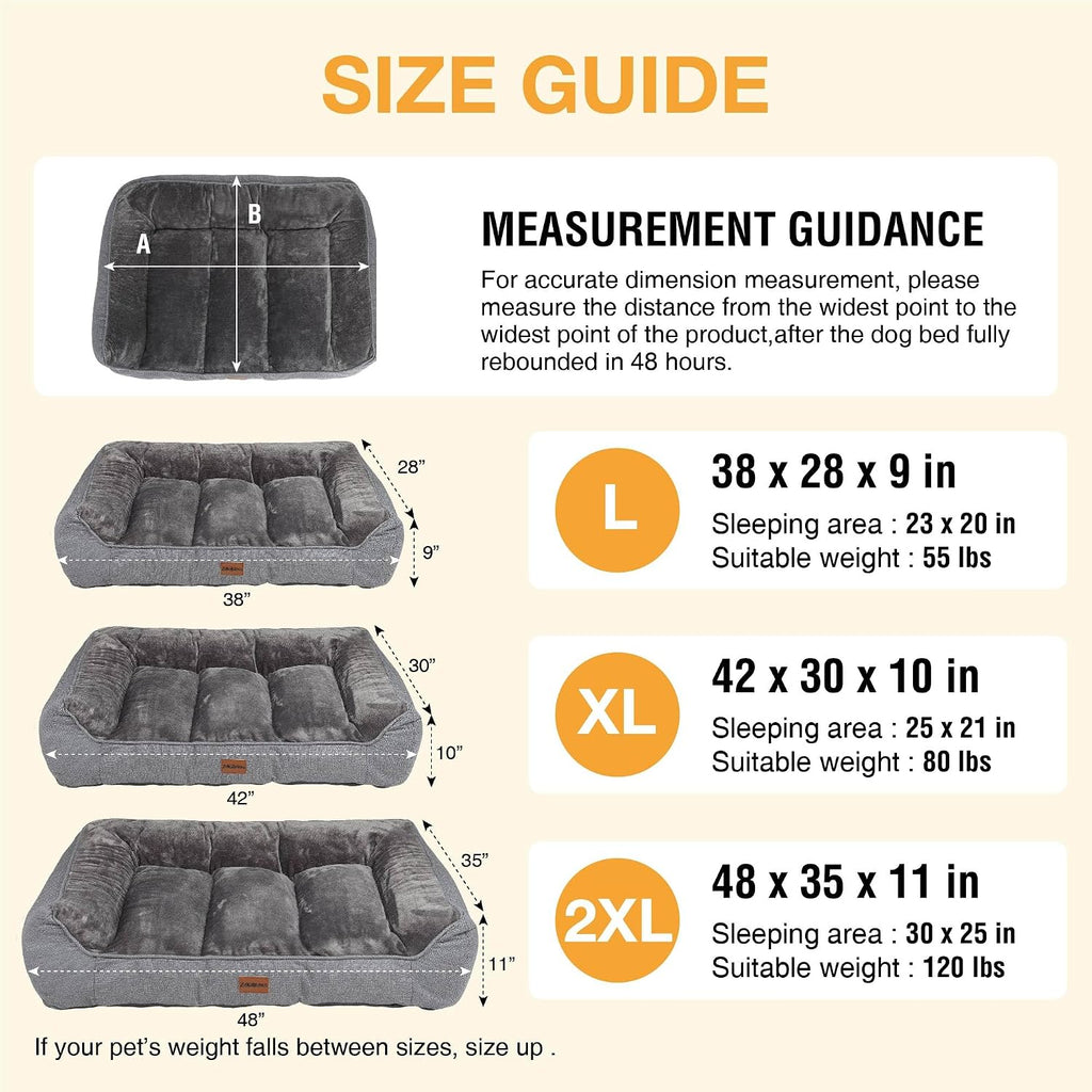 Orthopedic Waterproof Dog Bed Supportive Pet Couch Bed Sofa