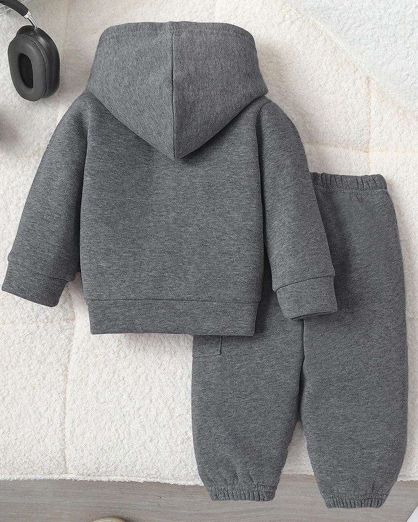 Toddler Baby Boy Clothes Long Sleeve Hoodie Sweatshirt Solid Sweatsuit Jogger Set Infant Boys Fall Winter Outfit