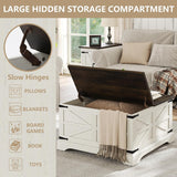 Farmhouse Lift Top Coffee Table, Square Wood Center Table with Large Hidden Storage Compartment