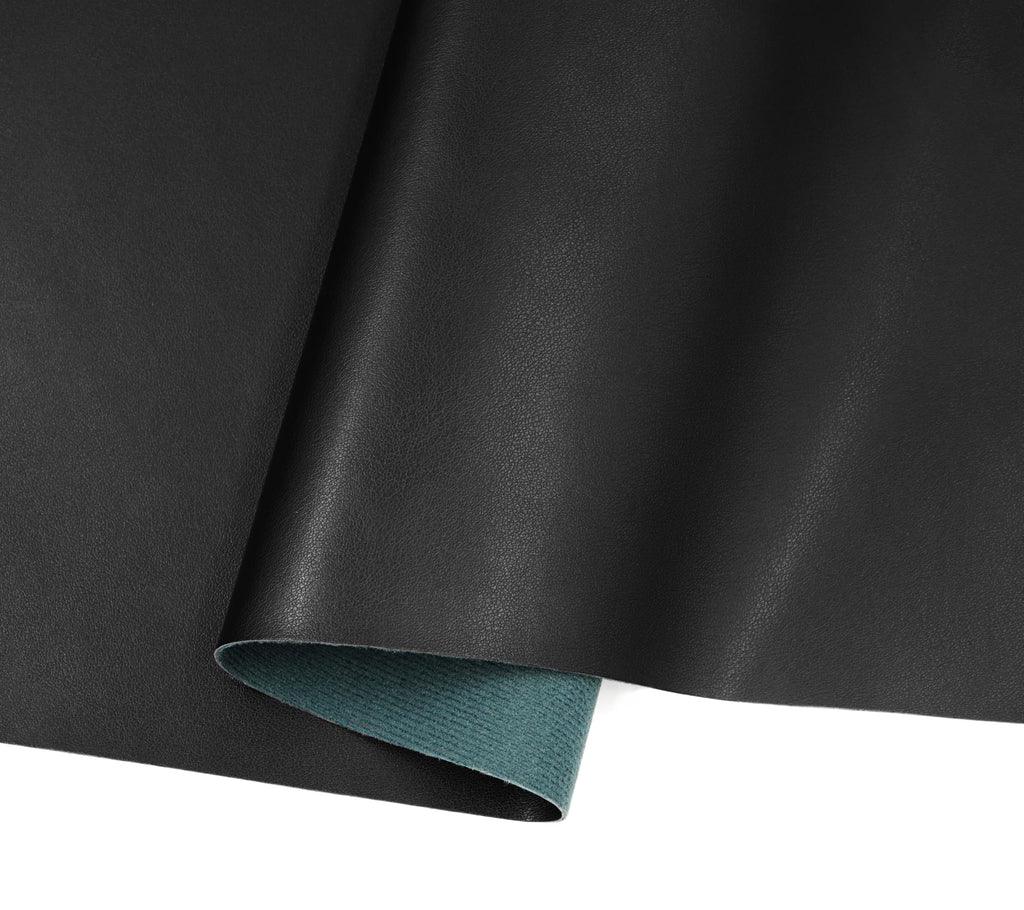 Faux Leather Sheets, Leather Fabric, Vinyl Faux Leather, Black, 1/3 Yard