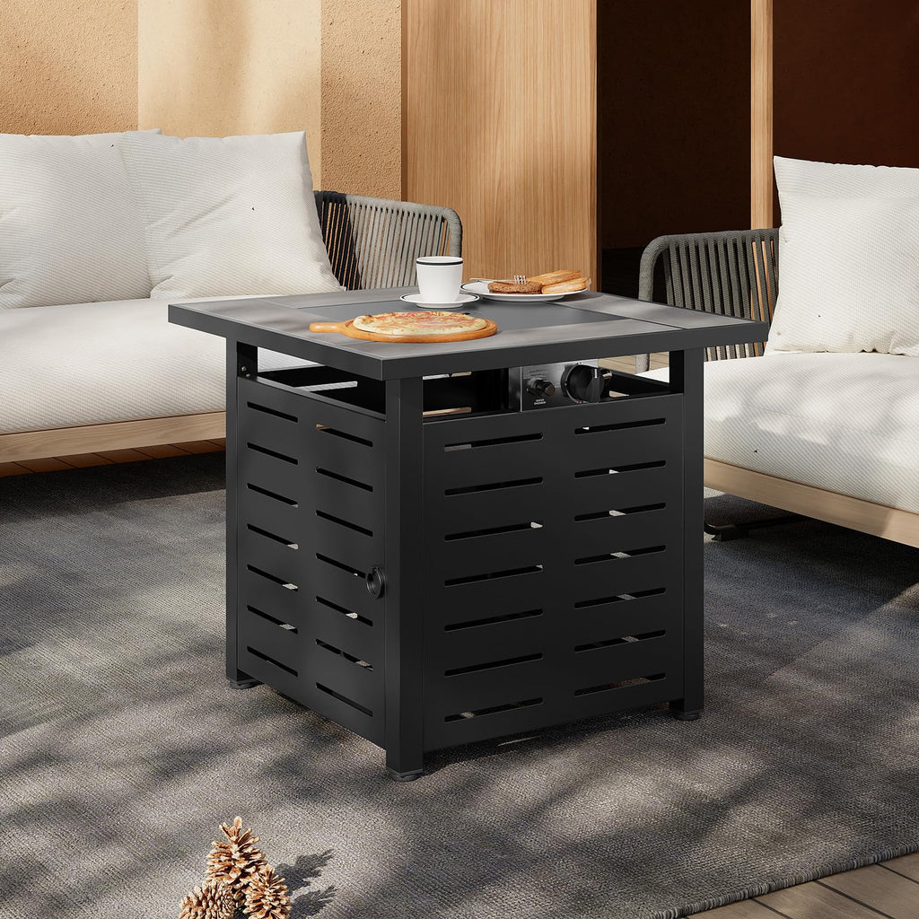 28" Propane Fire Pit Table Ceramic Top
