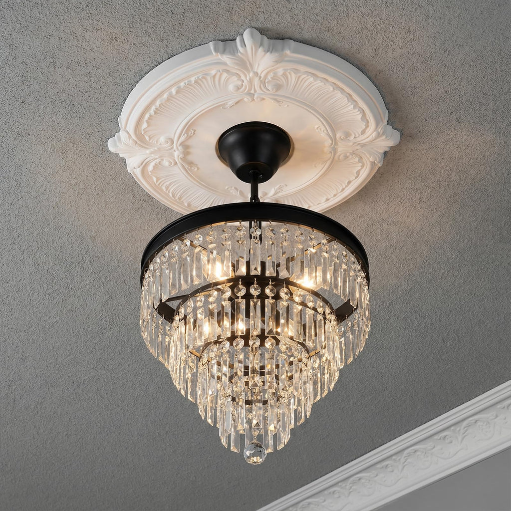 2 Pcs PU Ceiling Medallion Decorative Ceiling Fan Medallion