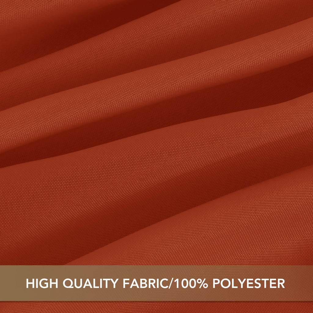 Thanksgiving Round Tablecloth 120 Inch, 8 Pack Burnt Orange Rust