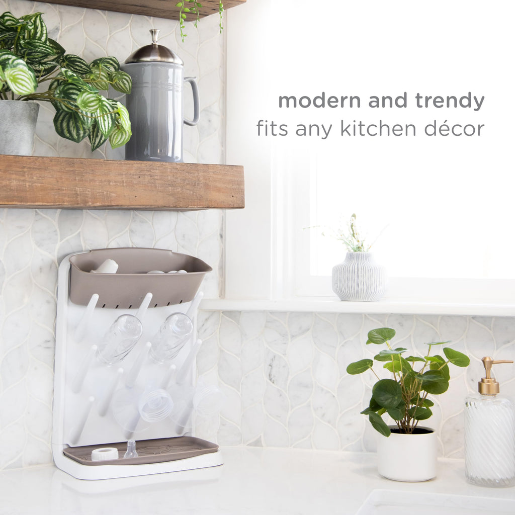 Vertical Baby Bottle Drying Rack, Space Saving Countertop Bottle Dryer