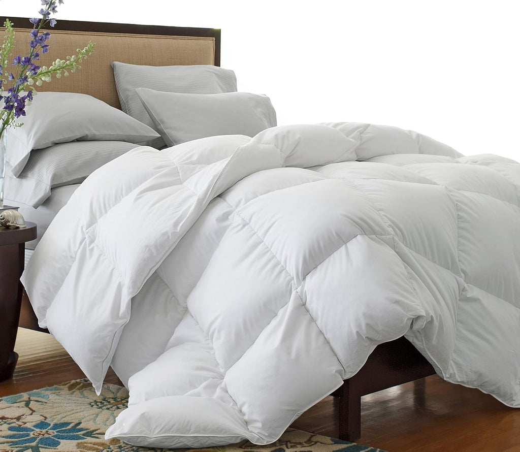 Queen, Luxury 1200 Thread Count Year Round Super Soft 100% Egyptian Cotton White Down Alternative Co