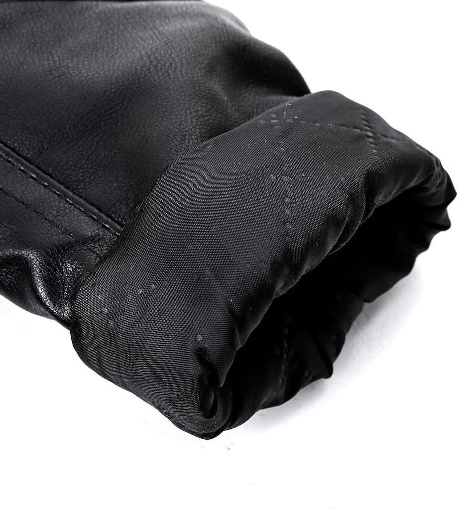Boy's Collar Faux Motorcycle Leather Jacket Kids Biker Coats