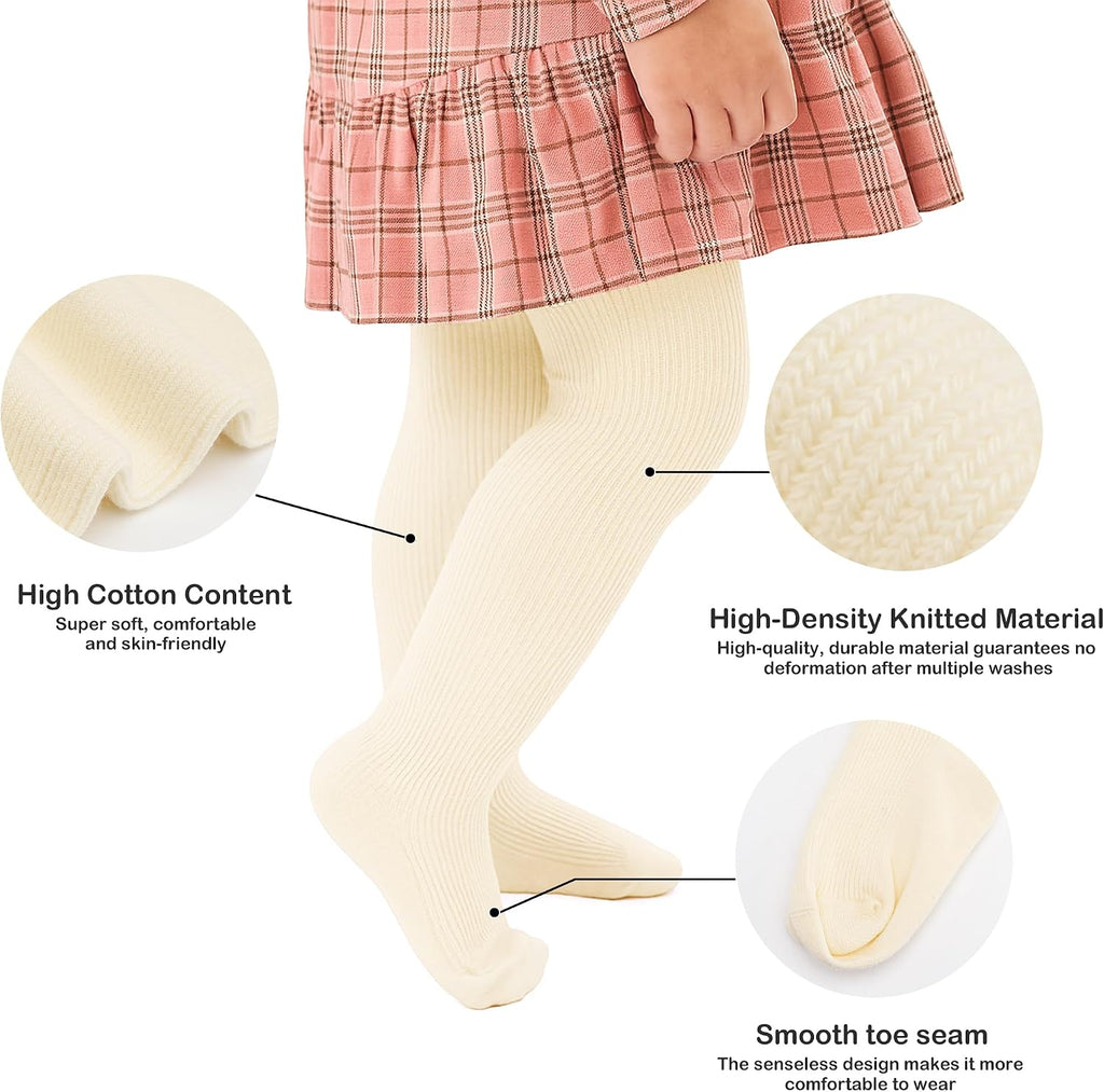Toddler Girls Tights Baby Cable Knit Stockings Thick Cotton Legging