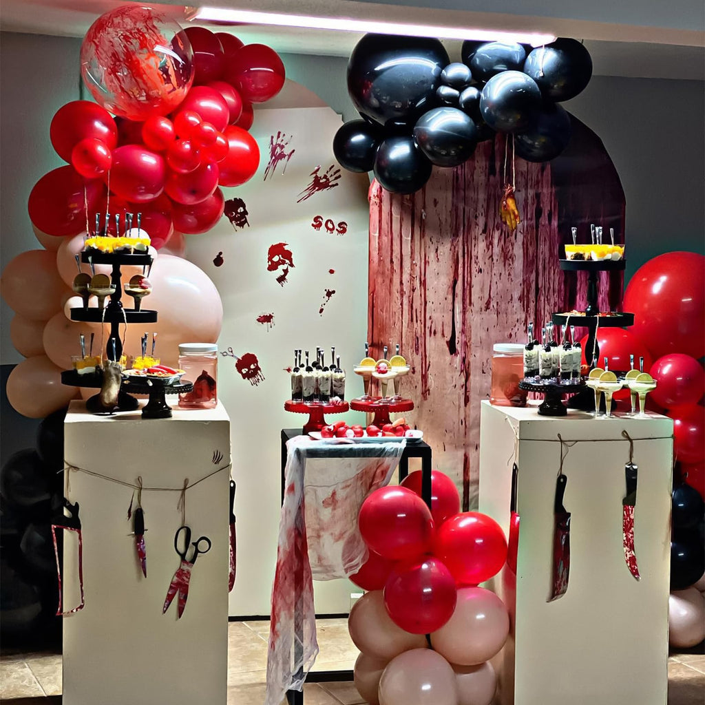 Scary Bloody Halloween Balloon Arch Garland Kit Red Halloween Horror Decor