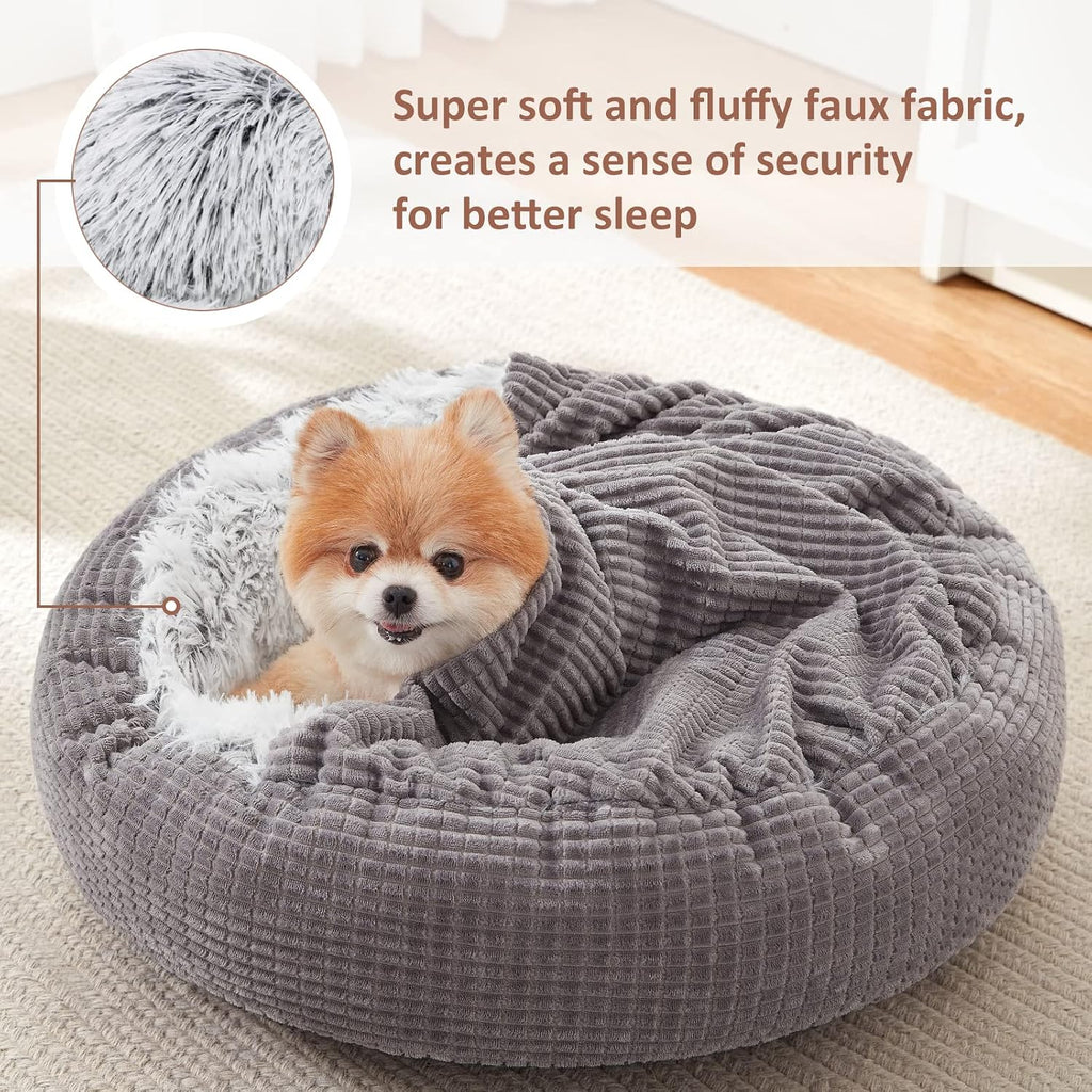 Dog Bed for Small Medium Dogs with Hooded Attached Washable, 26in