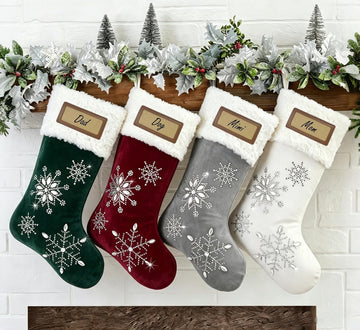 S Christmas Stockings Personalized Sparkle Stocking 18 Inches Stocking Xmas Holiday Party Family Decorations
