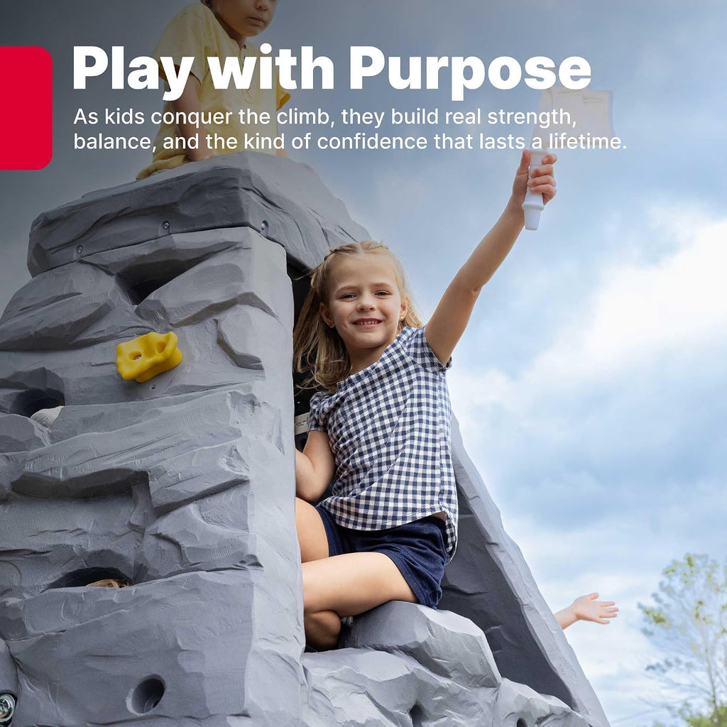 Skyward Summit for Kids, Climbing Wall Playset for Toddlers, Ages 4 -8 Years Old, Easy to Assemble Kids Outdoor