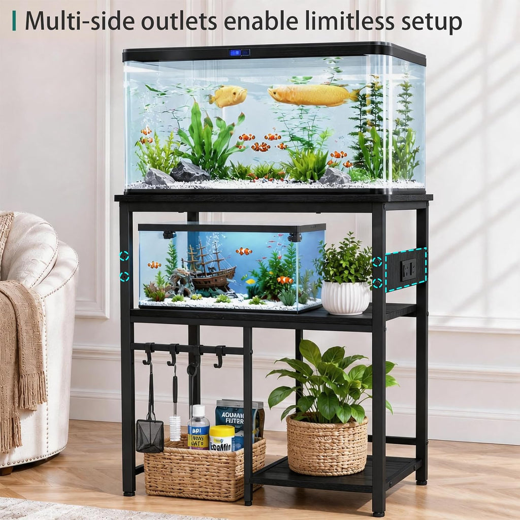 20-37 Gallon Fish Tank Stand, 29 Gallon Aquarium Stand, Black