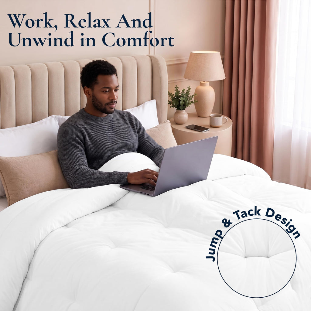 Full Size Duvet Insert, White, Comforter, 82 x 86 Inches
