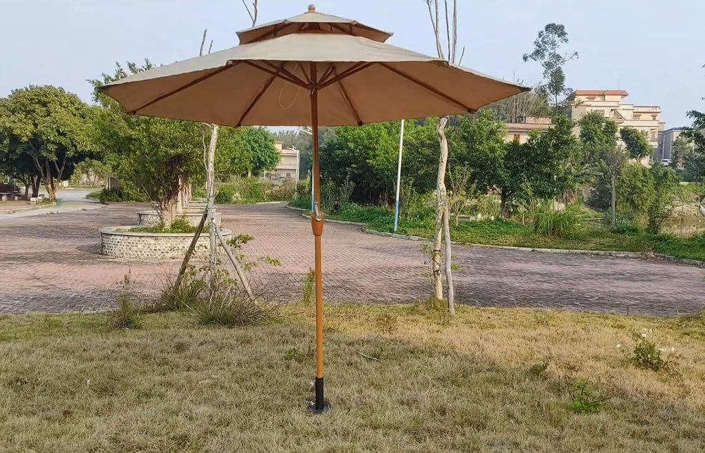Umbrella Base for Φ1.2''-Φ2.2'' Pole, Patio Umbrella Stand Outdoor | Lawn Design with Ground Spike Fixing