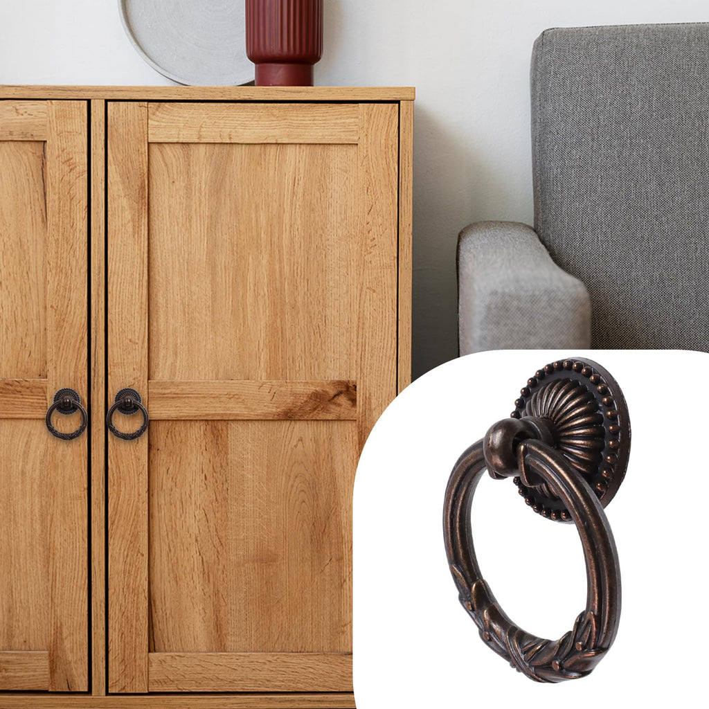 2 Pack Vintage Cabinet Handles, Oil Rubbed Bronze