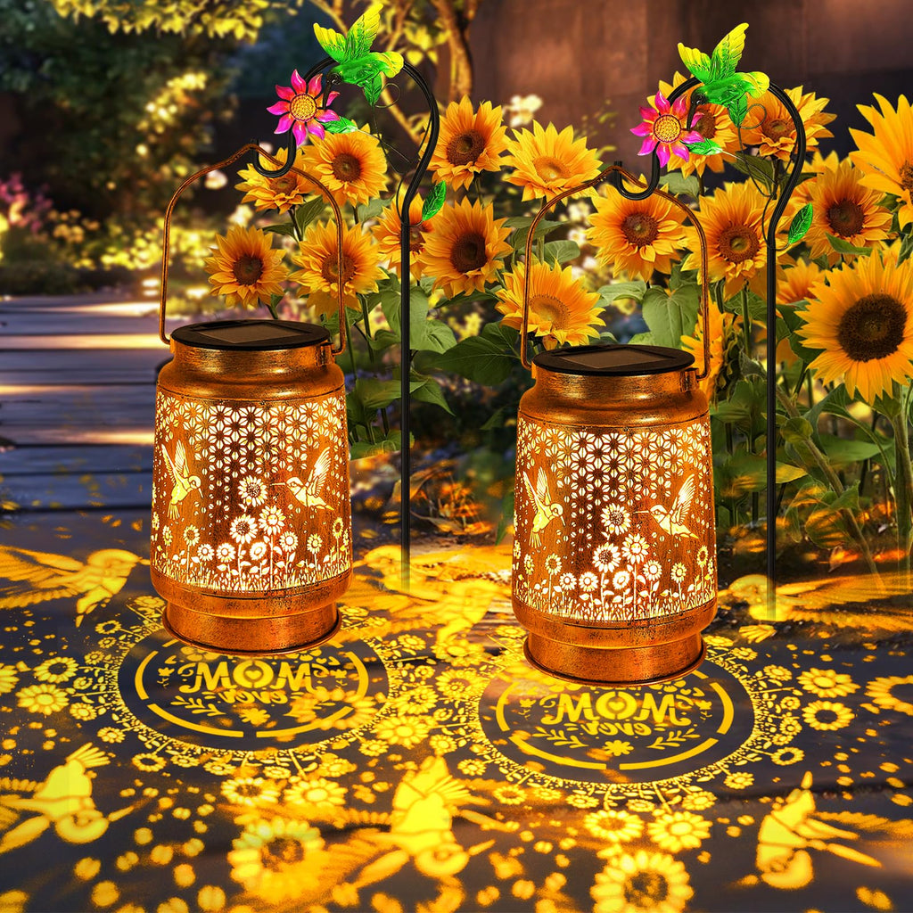 Hummingbird Solar Lanterns Outdoor Waterproof, Birthday Gifts for Women Mom