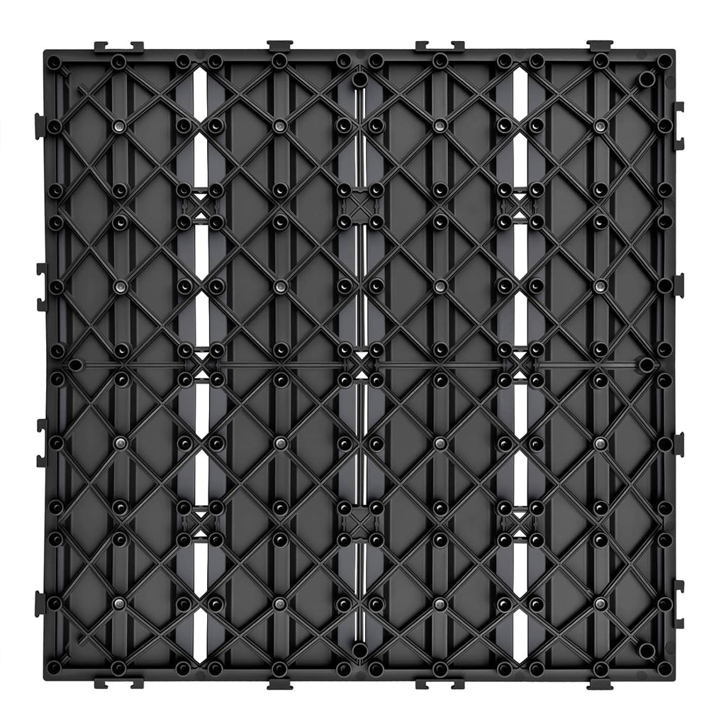 9 Pack Deck Tiles, 12''X 12'' Interlocking Deck Tiles All Weather Patio Flooring Outdoor Waterproof for Balcony Porch