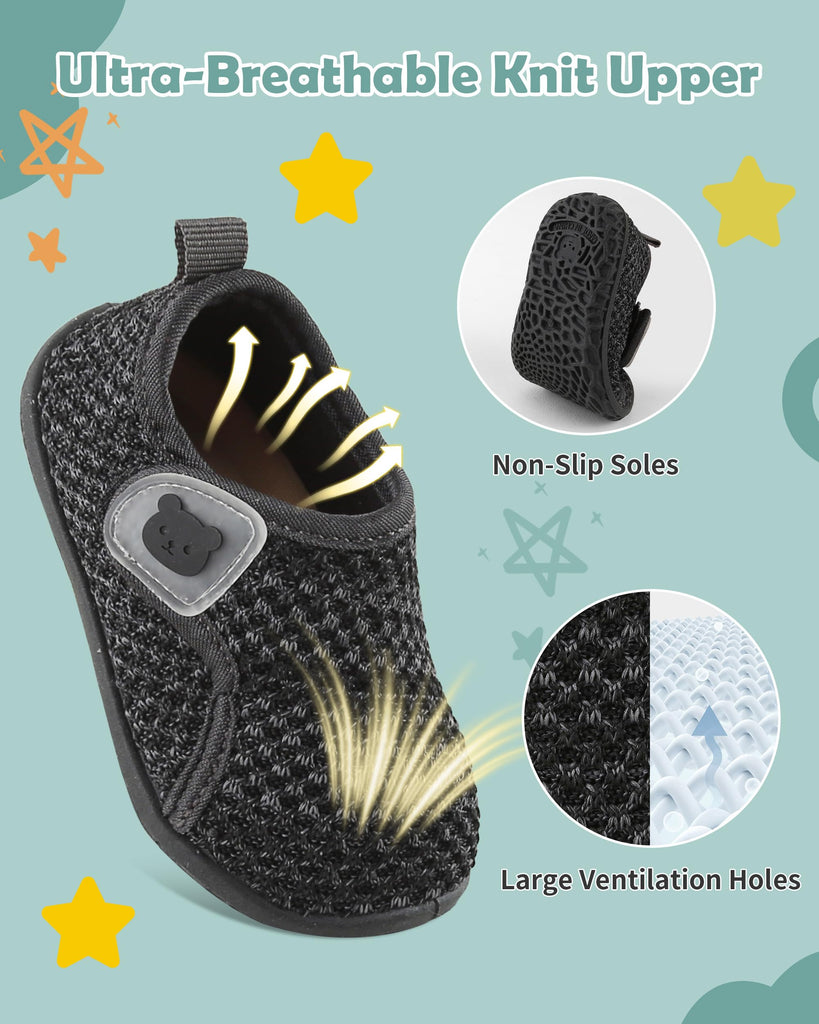Baby Walking Shoes Toddler Gilrs First Walker Shoes Boy Grey 18-24