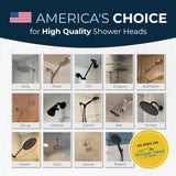 Solid Metal 2 Inch High Pressure Shower Heads - CHROME - 2.5 GPM Shower Heads High Pressure