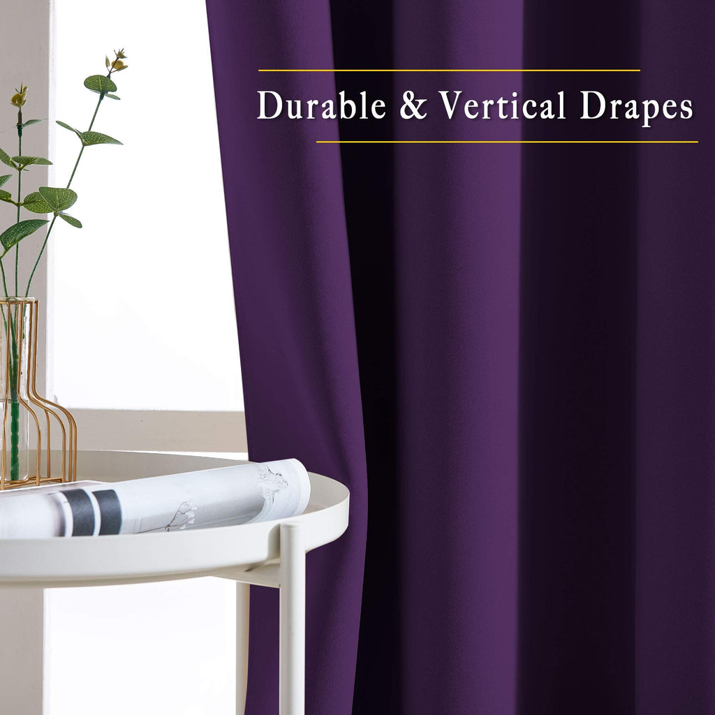 Blackout Curtains - Functional Blackout Drapes/Panels, Thermal Insulated, Privacy Assured (Set of 2, 52 x 54 inches