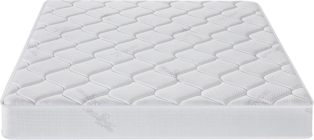 California King Mattress 10 Inches White - Medium Firm Pocket Coil Hybrid Mattress Tight Top High Density Foam