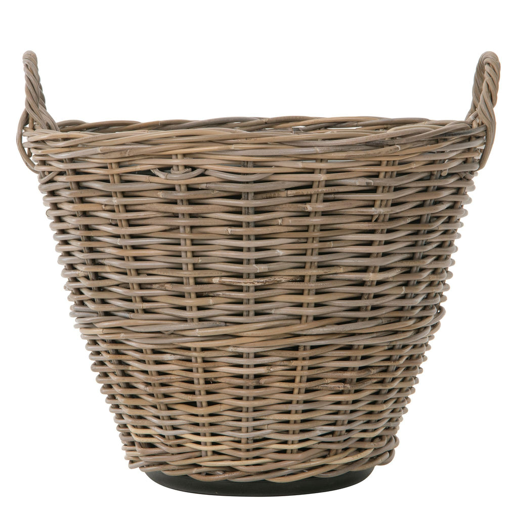 Rattan Kobo Planter Basket with Ear Handles, Large, 11 Gallon