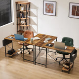 L Shaped Desk Computer Gaming Corner Table 51 Inch Home Office Writing Student Work PC Workstation with Side Storage
