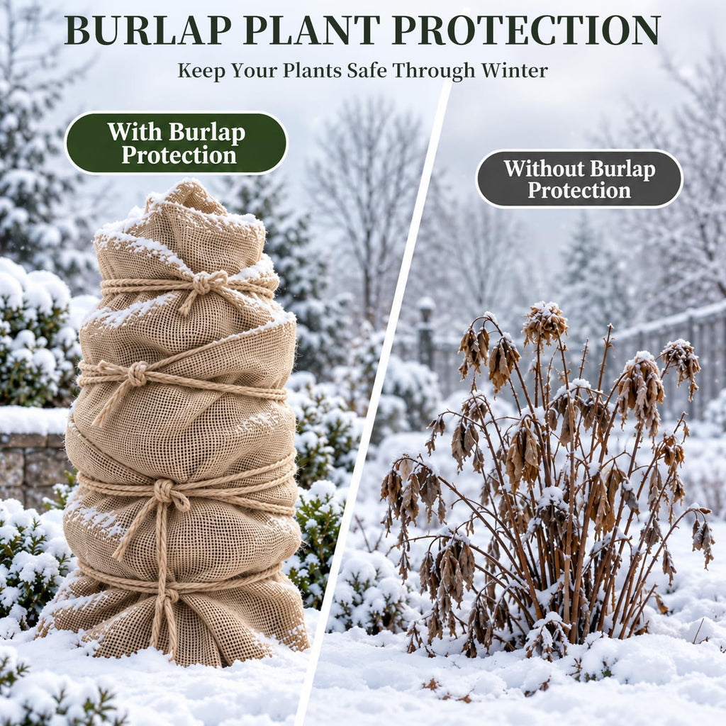 Burlap Fabric Roll, Natural Jute Breathable & Durable, 40 in x 5 ft