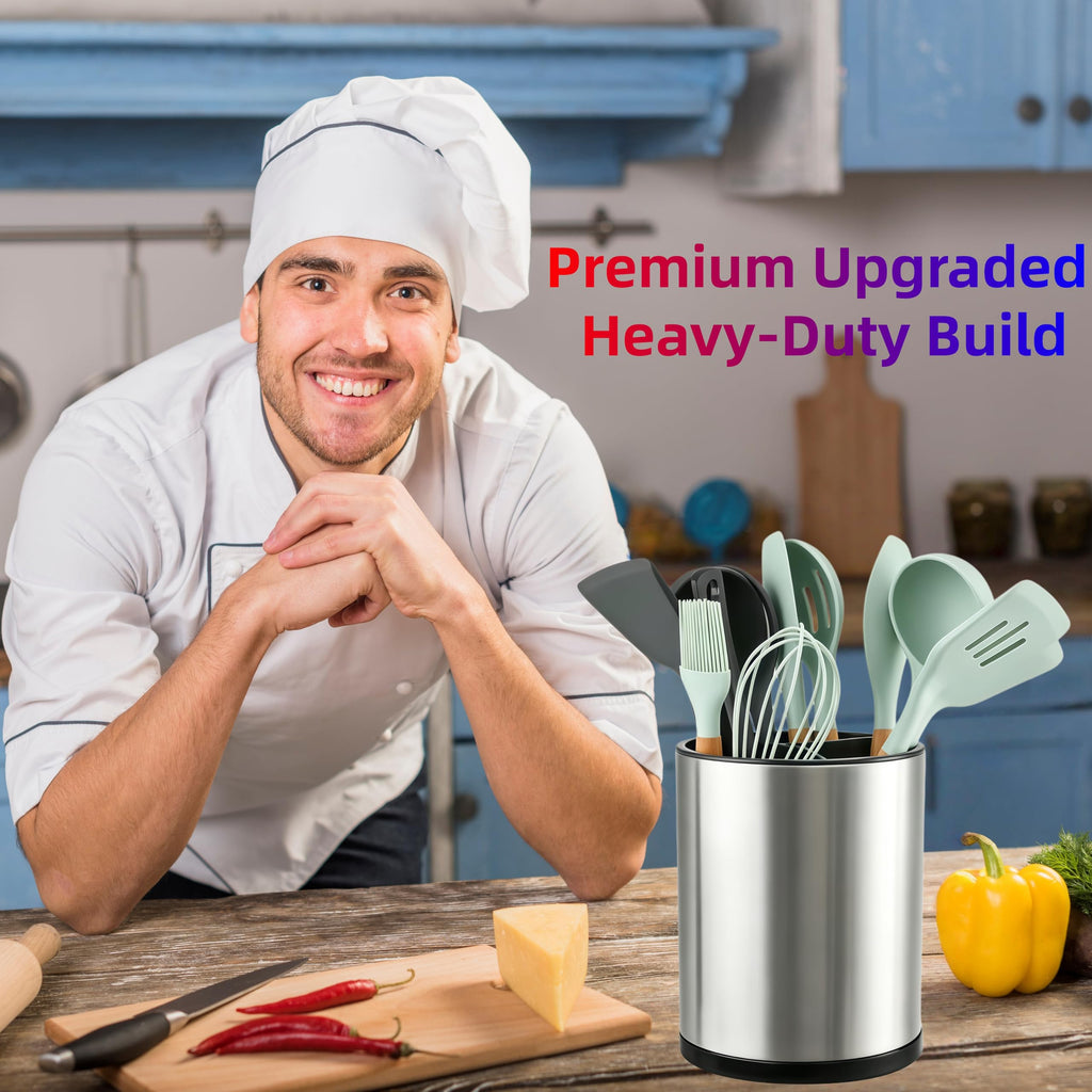 Kitchen Utensil Holder,Extra Large 360°Rotating For Countertop