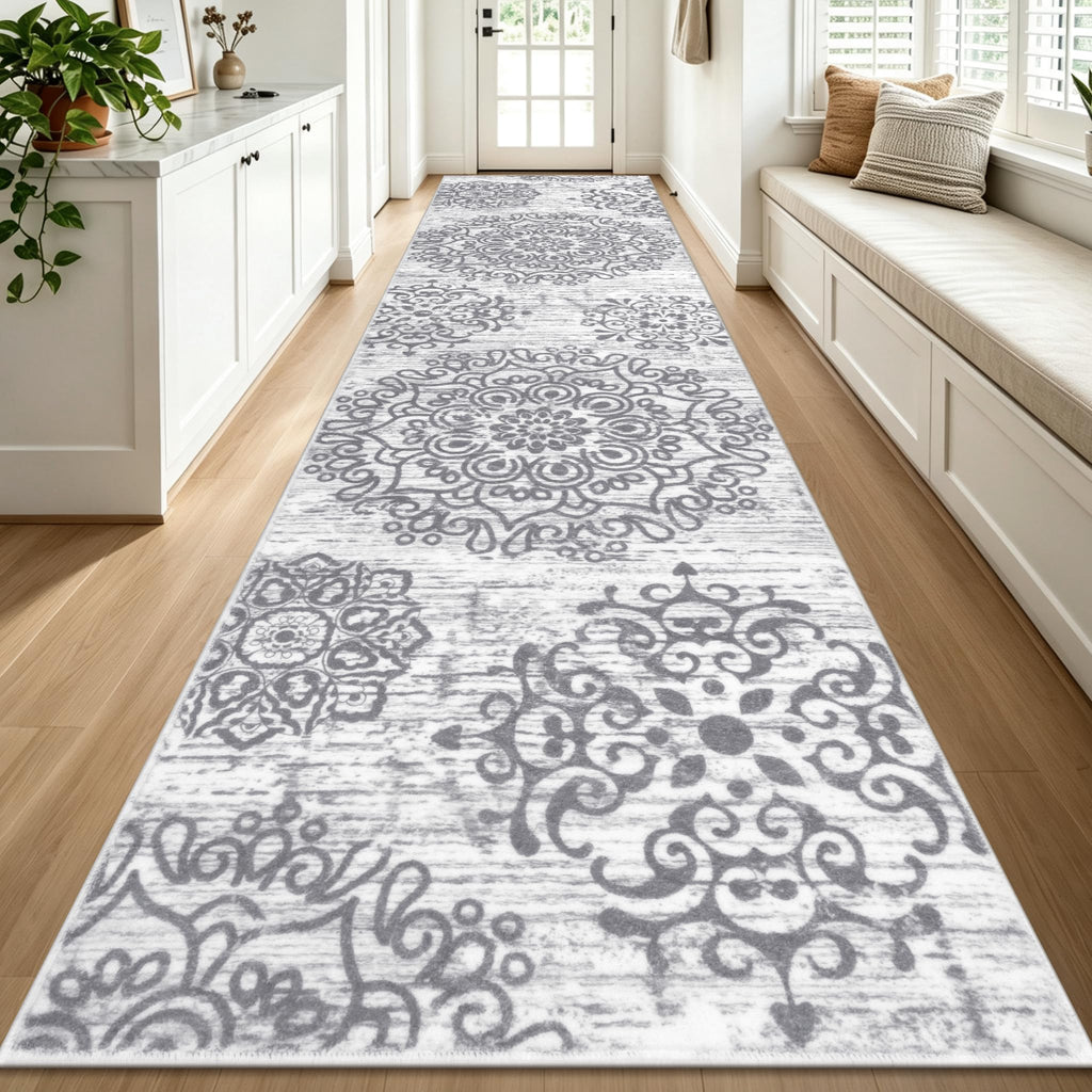 Hallway Runner Rug 3'x8', Washable Non Slip Kitchen Rug Runner