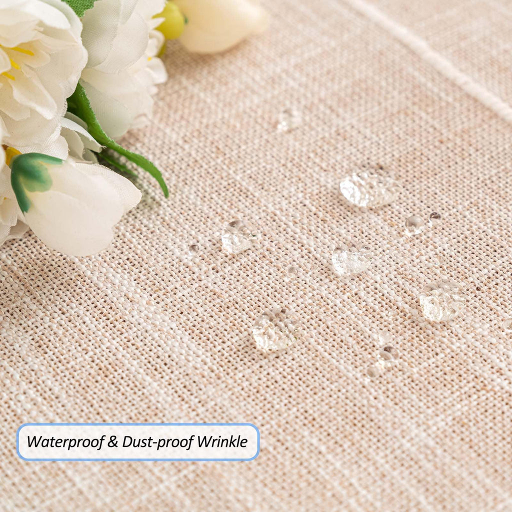 Farmhouse Tablecloth Cotton Linen Waterproof Burlap Table Cloth Rectangle Table Cloths Dinning Tabletop