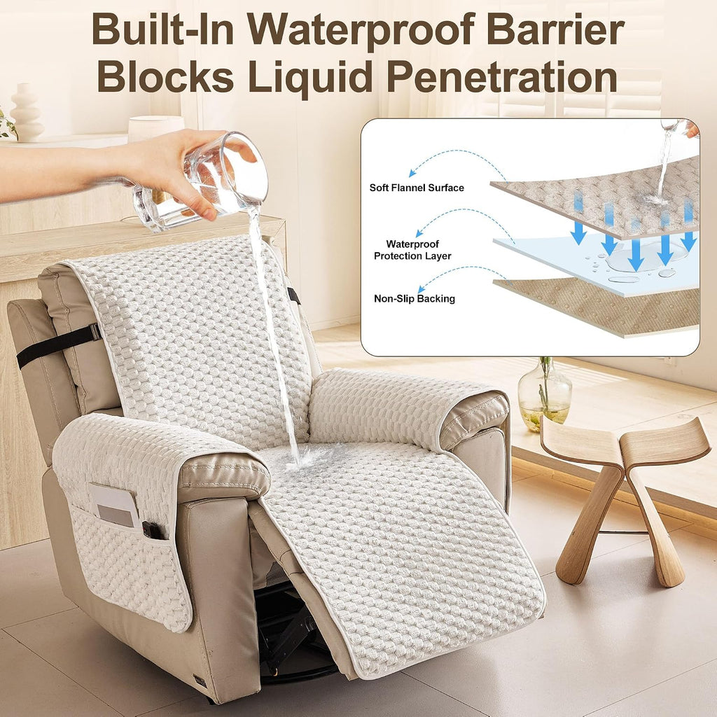 Waterproof Recliner Chair Covers, Non-Slip Armchair Cover for Dogs