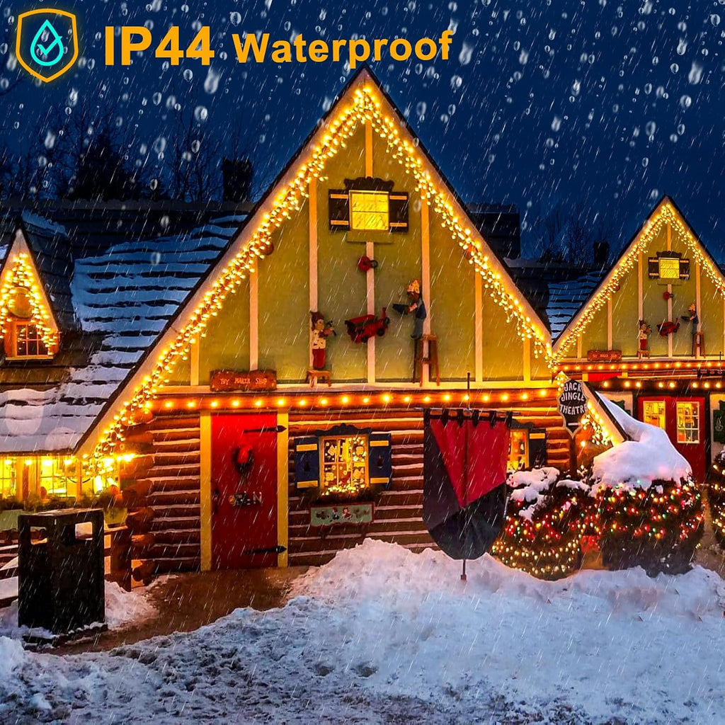 Warm White Christmas Lights Outdoor 99ft 1216 LED Icicle Lights for Outside