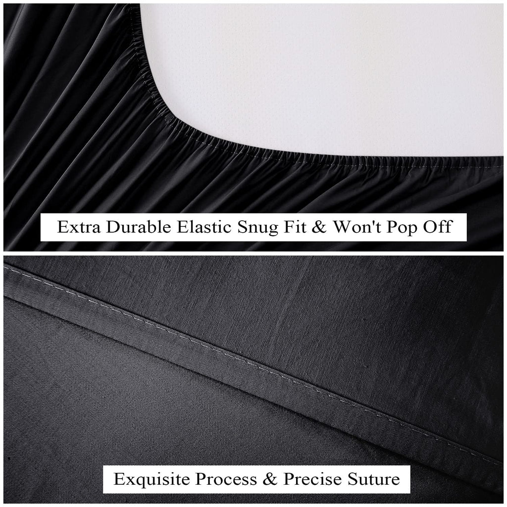 100% Egyptian Cotton King Size Fitted Sheet, 600 Thread Count Sateen