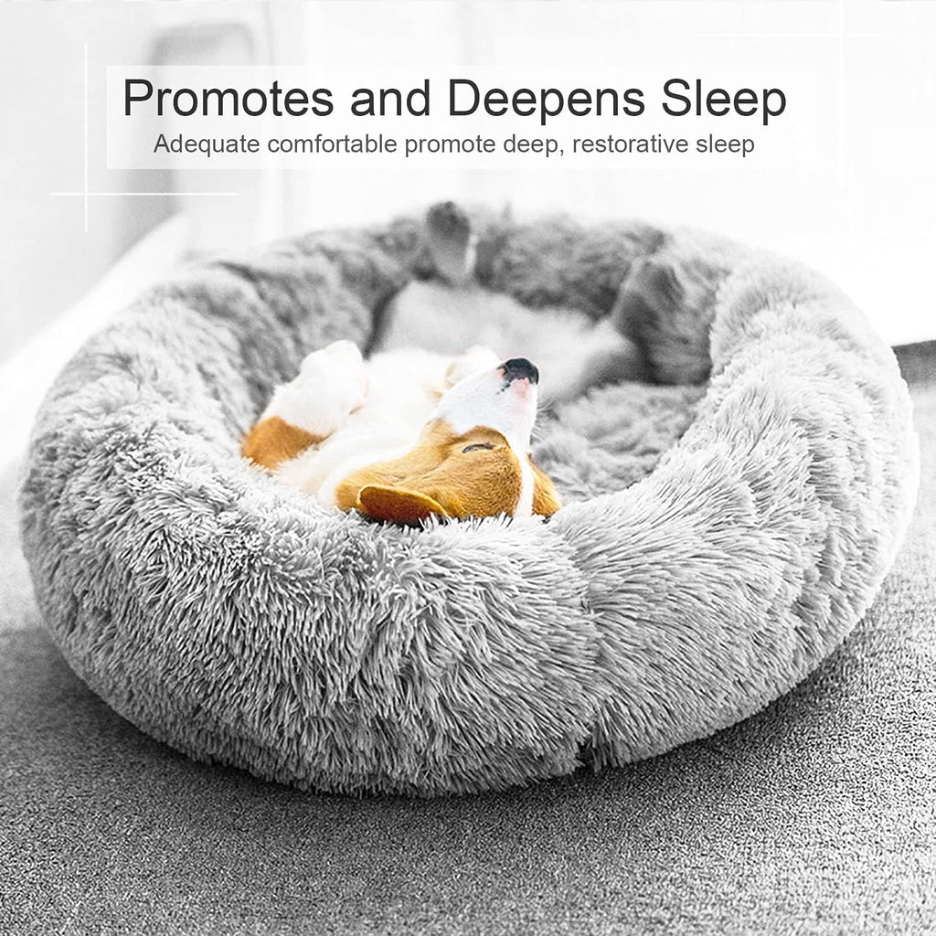 Dog Bed, Calming Dog Bed, Faux Fur Fluffy Dog Bed for Extra Large Dogs, Dog Bed for Humans Fits You and Pets, Pet