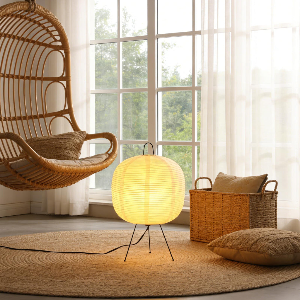 Rice Paper Lamp, Japanese Lantern Lamp for Wabi-Sabi Decor